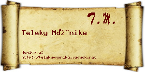 Teleky Mónika névjegykártya